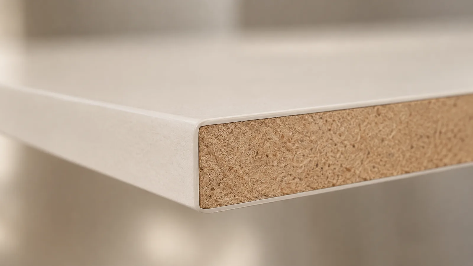 نوار لبهٔ PVC روی لبهٔ برشخوردهٔ ورق MDF