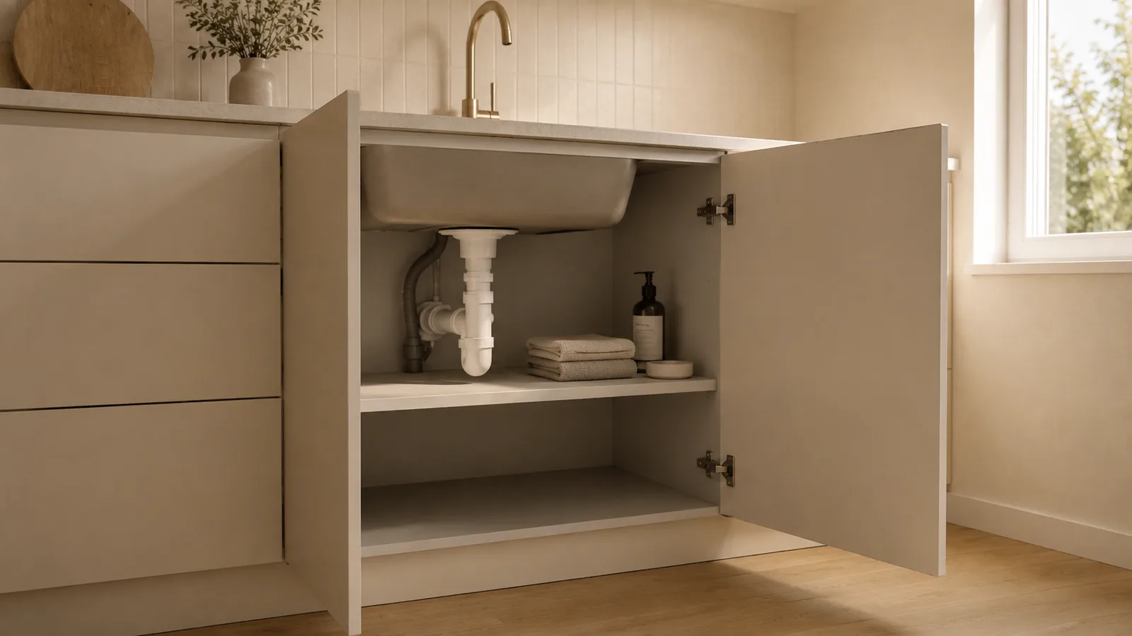 ناحیهٔ زیر سینک؛ بحرانیترین نقطه برای انتخاب متریال کابینت