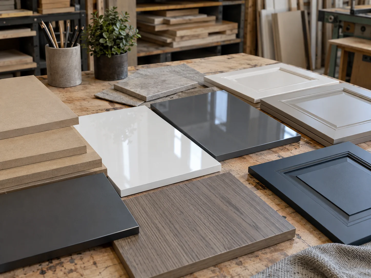 بررسی نمونههای متریال کابینت پیش از تهیه پیشفاکتور